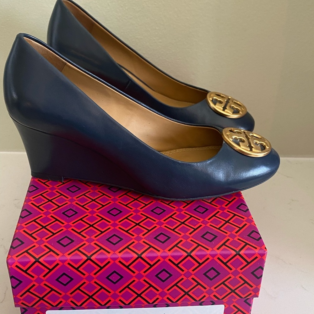 Navy Tory Burch wedge